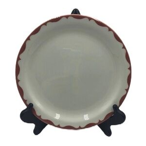 Mayer China Restaurant Style Thick Plates #456 Lot of 4 Painted Scalloped Rim